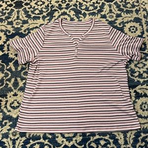 Purple striped v neck shirt!